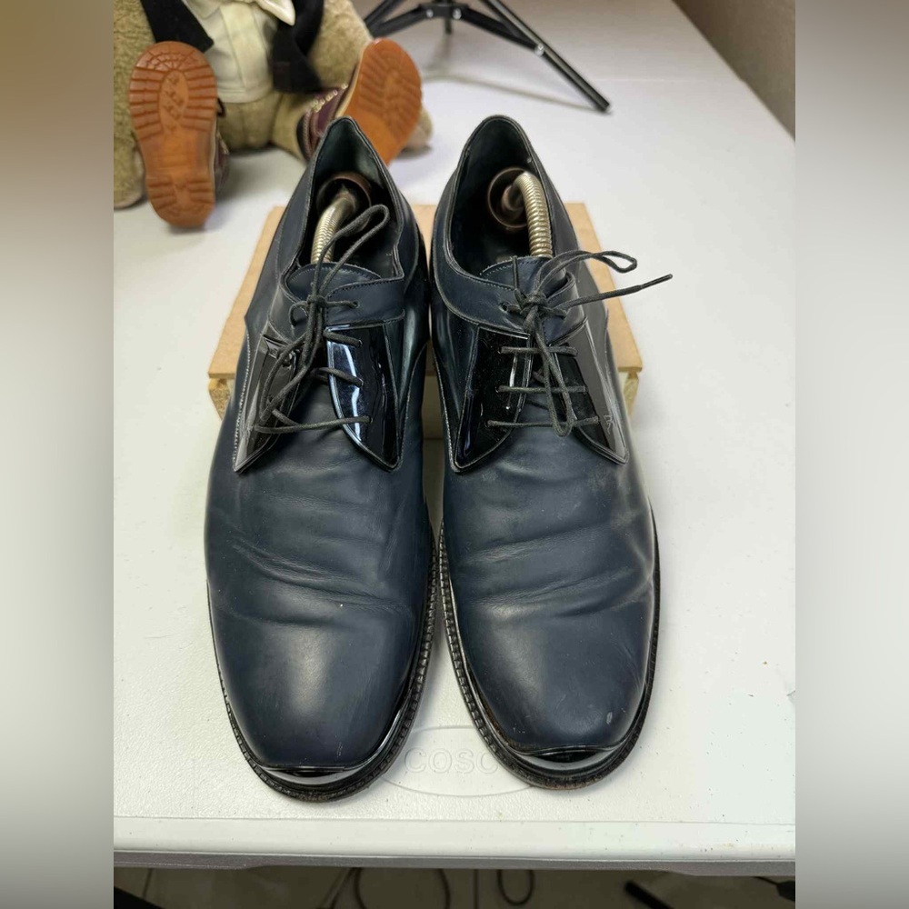 Louis Vuitton Runway Brown Leather Metal Palace Derby Shoes Sz 9 - Picture 15 of 16
